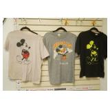 (3ct) Vintage Mickey Mouse T-Shirts. Size L/XL