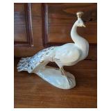 Vintage Iridescent Lusterware Peacock Figurine
