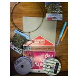 Craft Lot, Tracing Paper, Handbag Handles, Pin Board, Stem Wire, Adhesive, Ribbon
