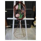 Stained Glass Hanging Basket