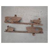 Antique Metal Ice Skates with Clover Leaf Design