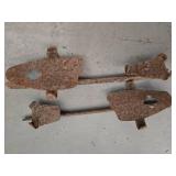 Antique Metal Ice Skates with Clover Leaf Design