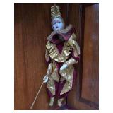 Vintage Porcelain Peirrot Doll Jester