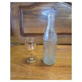Morton, MN Souvenir Glass- Brainard Bottling Works Soda Bottle