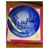 Bareuther 1975 Thanksgiving Collector Plate from Bavaria, Germany with Box
