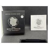 2021-S Uncirculated Morgan Silver Dollar in Original Mint Box with COA