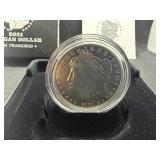 2021-S Uncirculated Morgan Silver Dollar in Original Mint Box with COA