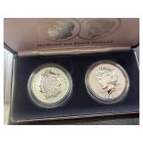 2025 Reverse Proof Morgan and Peace Silver Dollars - Two Coin Set - Spectacular Coins!