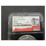 2017  1 Oz. Silver American Eagle NGC MS70 First Day of Issue - Perfect Grade!