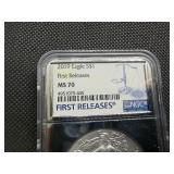 2019 1 Oz. Silver American Eagle NGC MS70 Early Releases - Perfect Grade!