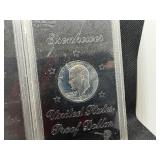 Two 1971-S Proof Eisenhower Dollars in U.S. Mint holders