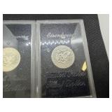 Two 1971-S Proof Eisenhower Dollars in U.S. Mint holders