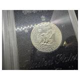 Two 1971-S Proof Eisenhower Dollars in U.S. Mint holders