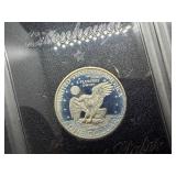Two 1971-S Proof Eisenhower Dollars in U.S. Mint holders