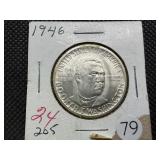 1936 BU Booker T. Washington Commemorative Silver Half Dollar