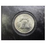 1953-D Brilliant Uncirculated Silver Franklin Half Dollar