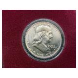 1958-D Brilliant Uncirculated Silver Franklin Half Dollar