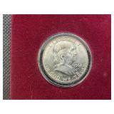 1962-D Brilliant Uncirculated Silver Franklin Half Dollar