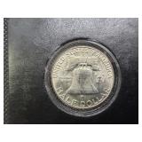 1962-D Brilliant Uncirculated Silver Franklin Half Dollar