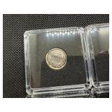 Four Silver Liberty Seated Dimes: 1856 (2), 1858, and 1891