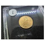 2022  $5.00 Gold Eagle (1/10 Ounce) of .999 Gold