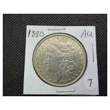 1880 Morgan Silver Dollar Marked AU When Purchased