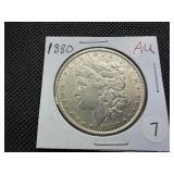 1880 Morgan Silver Dollar Marked AU When Purchased