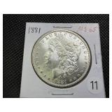 1881 Morgan Silver Dollar Marked MS65 When Purchased - Nice Mint Luster!!
