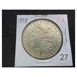 1898 Morgan Silver Dollar Marked AU When Purchased