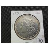 1903 Morgan Silver Dollar Marked MS When Purchased