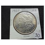 1903 Morgan Silver Dollar Marked MS When Purchased