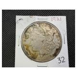 1921 Morgan Silver Dollar