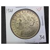 1921 Morgan Silver Dollar Marked XF When Purchased
