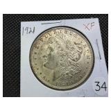 1921 Morgan Silver Dollar Marked XF When Purchased