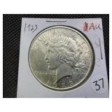1923 Morgan Silver Dollar Marked AU When Purchased