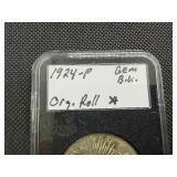 1924 Peace Silver Dollar Marked Gem BU Original Roll When Purchased