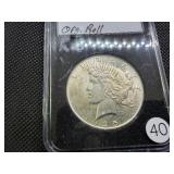 1925 Peace Silver Dollar Marked Gem BU Original Roll When Purchased