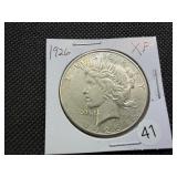 1926 Peace Silver Dollar Marked XF When Purchased
