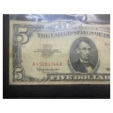 1963 Red Seal Five Dollar Bill