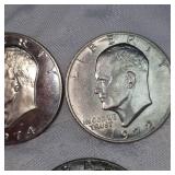 1974 Ike Proof UNC, 1971,72,76 Ikes-4 Total