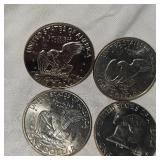 1974 Ike Proof UNC, 1971,72,76 Ikes-4 Total