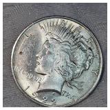 1922 Peace Dollar $1 VF Plus with Toning