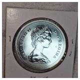 1980 Canada Silver Polar Bear $1 UNC