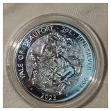 2023 2oz Silver "Yale of Beaufort" Round UNC