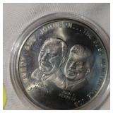 1960 Kennedy and Johnson Deomcratic Vote Coin