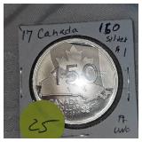 2017 Canada 150 yrs Silver $1