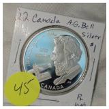 2022 Canada A.G. Bell Silver $1 UNC, Proof