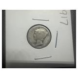 1917 Silver Mercury Dime