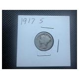1917 Silver Mercury Dime