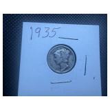 1935 Silver Mercury Dime